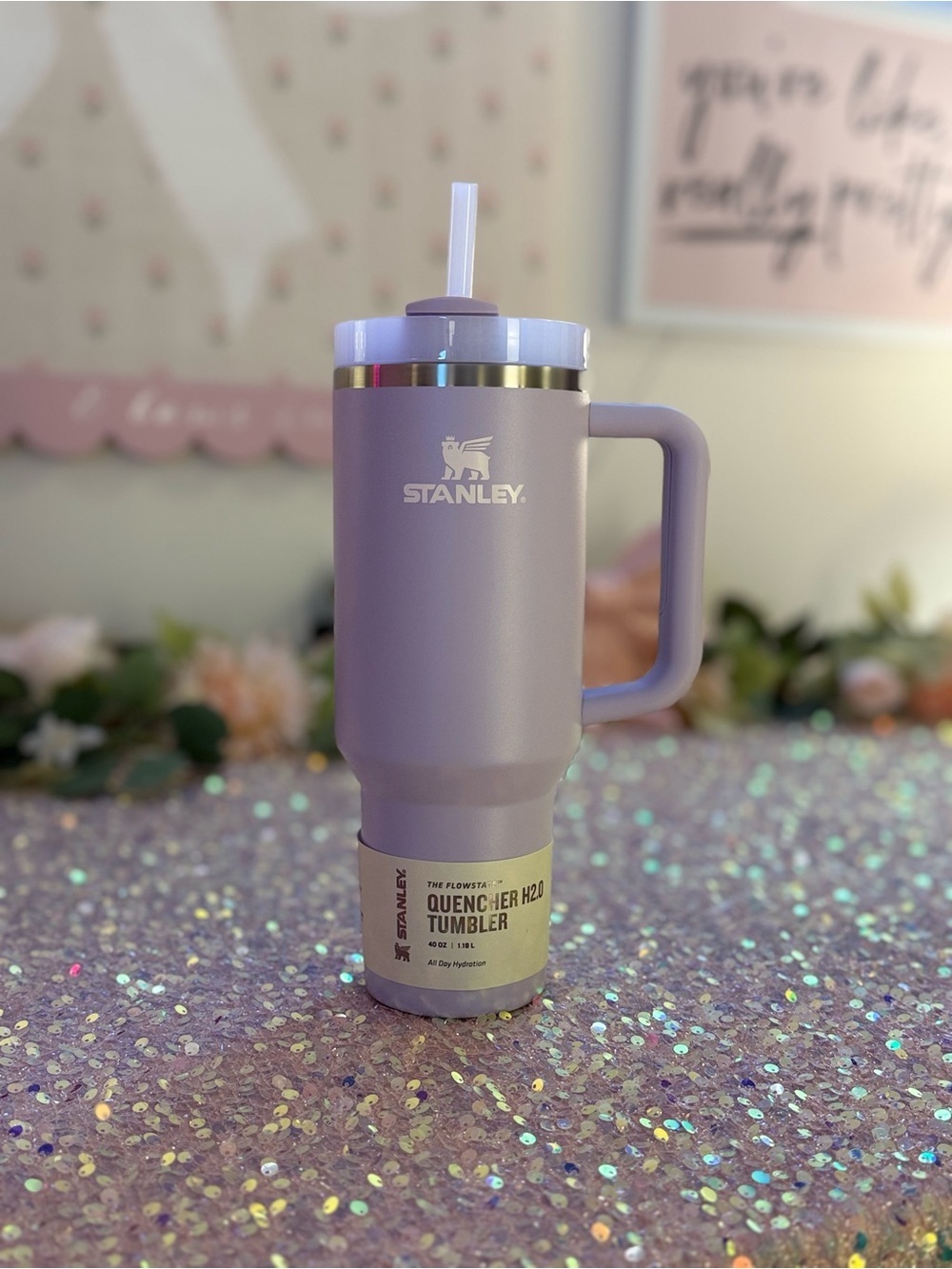 NWT Stanley Quencher H2.0 FlowState 40 Oz Tumbler in Purple Dust